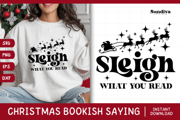 Christmas Bookish Quote SVG 4: A Festive Embroidery Design for Creative Makers