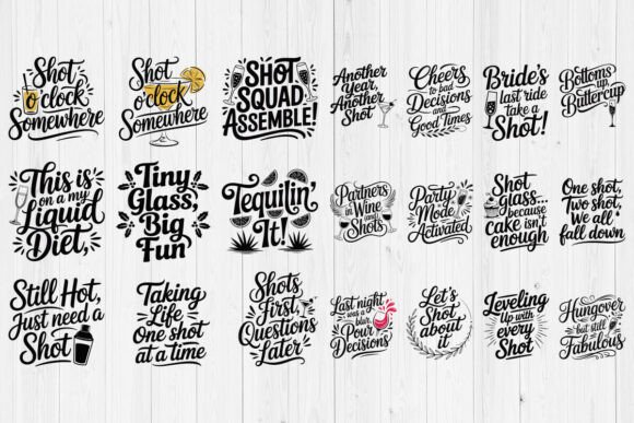 Drinker Quotes SVG Bundle for Real Embroidery Projects