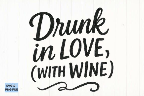 Drunk in Love Funny Wine Quote SVG: A Playful Embroidery Design for the Right Projects