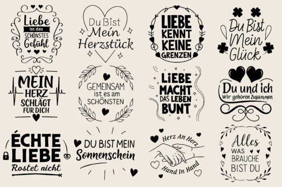 German Love Sayings Plotter File: A Thoughtful Embroidery Design for Real Projects