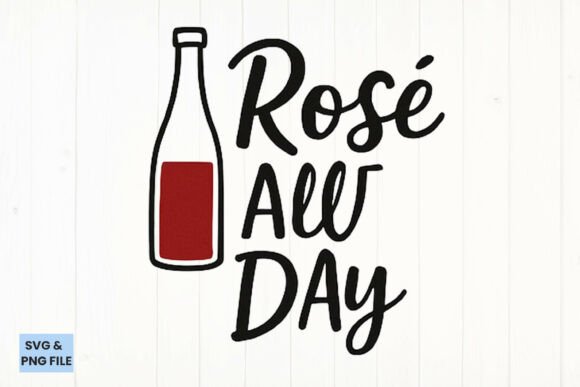 Rosé All Day Quote SVG, PNG Review for Real Embroidery Projects