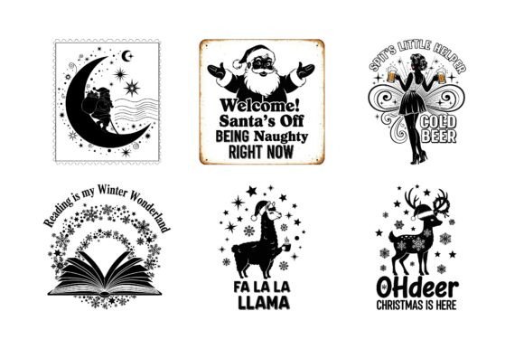Winter Holiday Quote SVG Bundle Funny Review for Real Projects